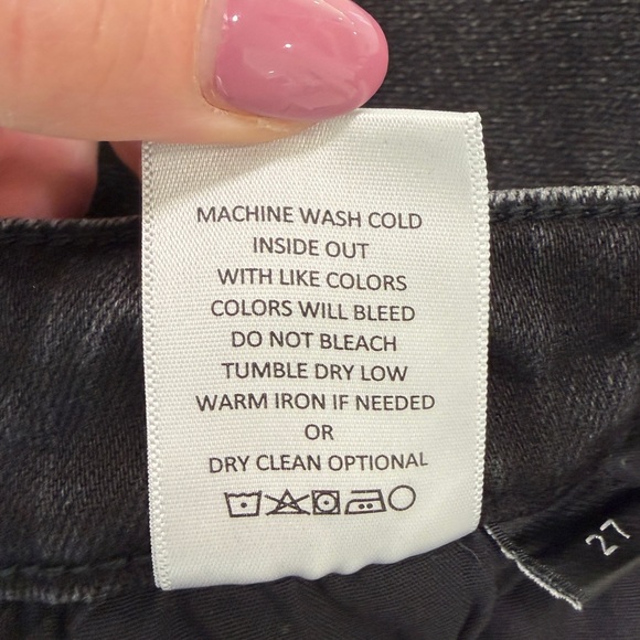 Flying Monkey Encourage - High Rise Loose Fit Wide Jeans, Faded Black, SIZE: 27 - Picture 7 of 11